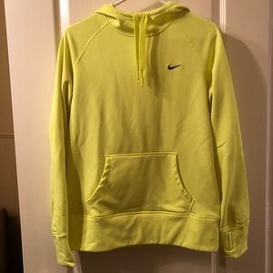 Neon yellow Nike drifit hoodie